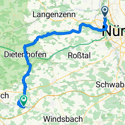 Von Fürth bis Lichtenau 51 Km
