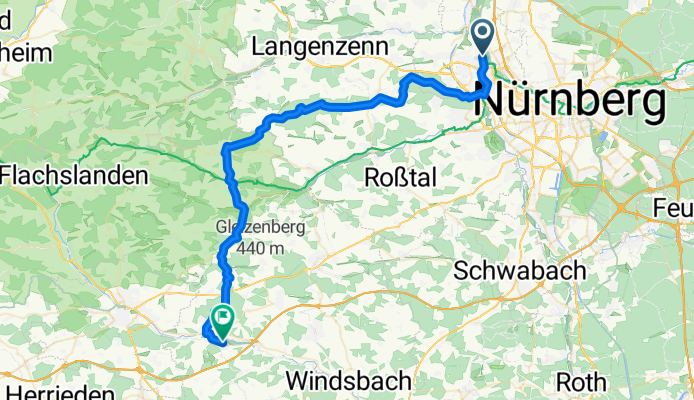 Von Fürth bis Lichtenau 51 Km
