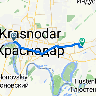 Кожевенная улица, Краснодар до Магистральная улица, Краснодар