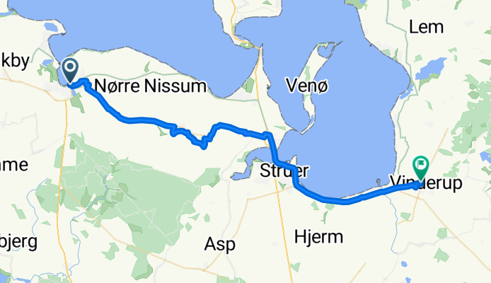 Torvet, Lemvig nach Sevelvej, Vinderup