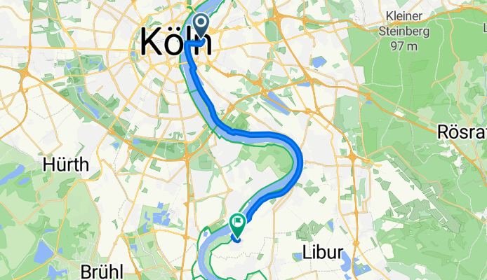 Luise-Straus-Ernst-Straße, Köln nach Sandbergstraße, Köln