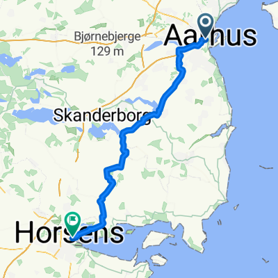 M P Bruuns Gade, Aarhus C nach Høegh Guldbergs Gade, Horsens