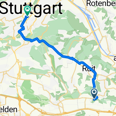 Brunnenstraße, Ostfildern nach Eberhardstraße, Stuttgart