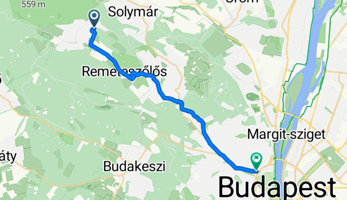 Kálvária sétány, Nagykovácsi - Margit körút, Budapest