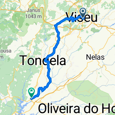 Avenida Cap Silva Pereira, Viseu nach Rua Mouzinho de Albuquerque, Santa Comba Dão