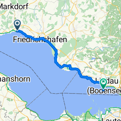 Brunnisachweg, Friedrichshafen à Bahnhofplatz, Lindau