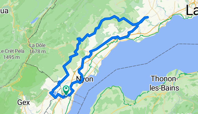 Chemin Chenevière, Bogis-Bossey nach Alpenpanorama Weg, Bogis-Bossey