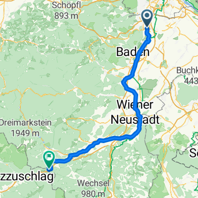 Karlsgasse, Mödling nach Semmering