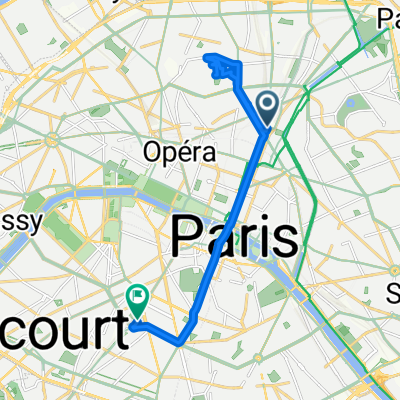 Route zu Gare Montparnasse