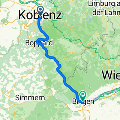 Julius-Wegeler-Straße, Koblenz nach Bürgermeister-Franz-Neff-Platz, Bingen am Rhein