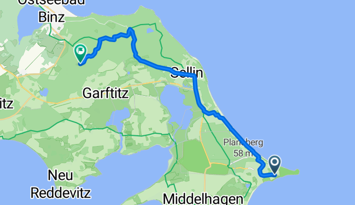 Hövtstraße, Göhren nach Jagdschloß Granitz, Binz