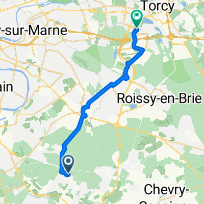 Rue des Bergers, Marolles-en-Brie à Rue Nicolas Appert, Lognes