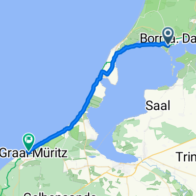 Auf dem Ende, Born auf dem Darß nach Zur Seebrücke, Graal-Müritz