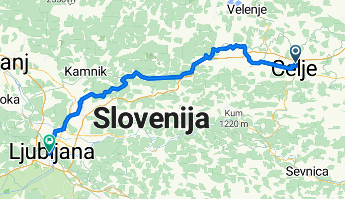 2 - Jamova ulica, Celje nach Erjavčeva cesta, Ljubljana