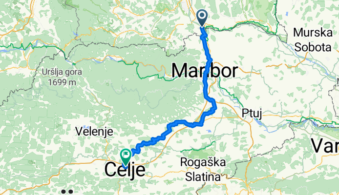 1 - Oberst-Perleß-Straße, Straß in Steiermark nach Jamova ulica, Celje