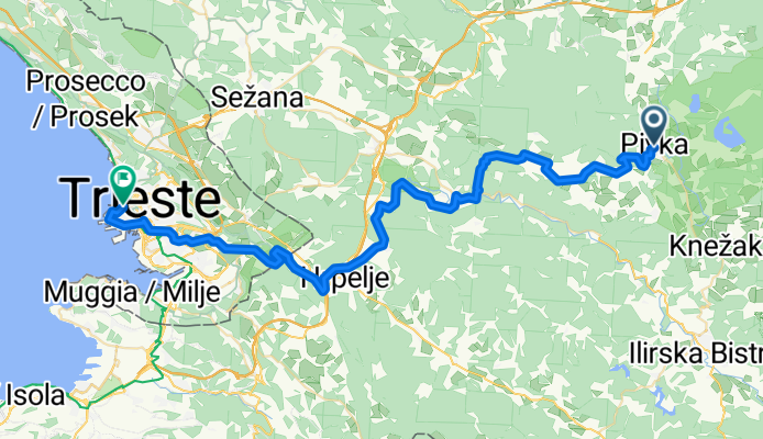 4 - Prečna ulica, Pivka nach Via del Mercato Vecchio, Triest