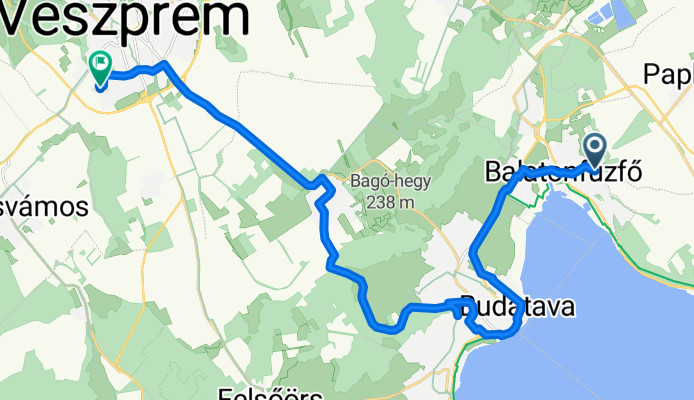 Víztorony utca, Balatonfűzfő - Baláca utca, Veszprém