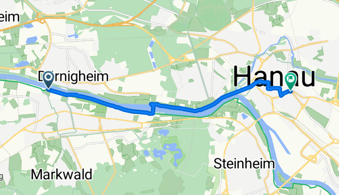 Mainstraße, Mühlheim am Main to Friedrichstraße, Hanau