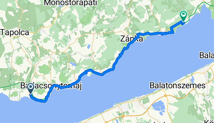 Herczeg Ferenc utca, Badacsonytördemic - Munkácsy Mihály utca, Balatonudvari