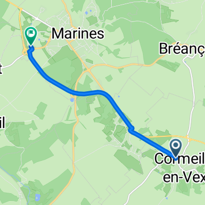 Rue du Général Leclerc, Cormeilles-en-Vexin à Rue de la Richarderie, Marines