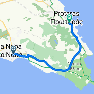 Oktovriou 1, Ayia Napa до Protaras Avenue, Paralimni