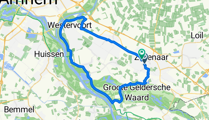 Route in Zevenaar