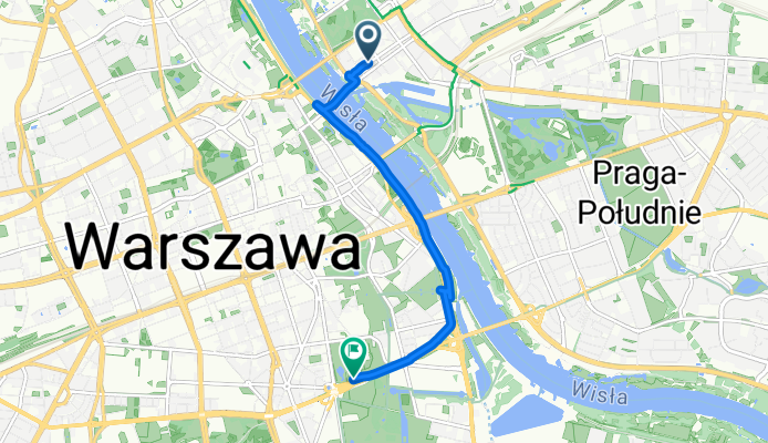 J Sierakowskiego, Warszawa do Skwer Płk Dr L Strehla, Warszawa