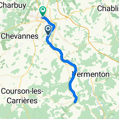 Rue St-Vincent, Auxerre à Rue de l'Horloge, Auxerre