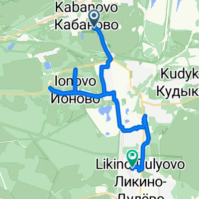 Деревня Кабаново, Кабаново до Коммунистическая улица, Ликино-Дулёво