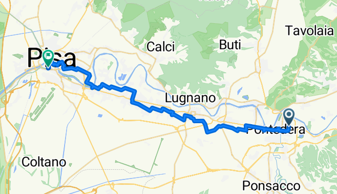 From Pontedera to Pisa