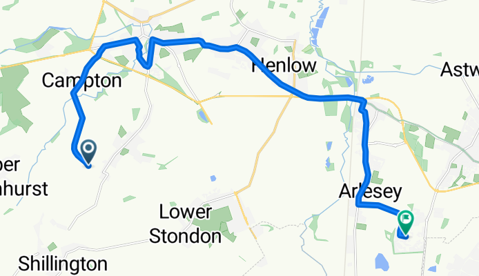 Campton Road, Shefford to Kipling Crescent, Hitchin