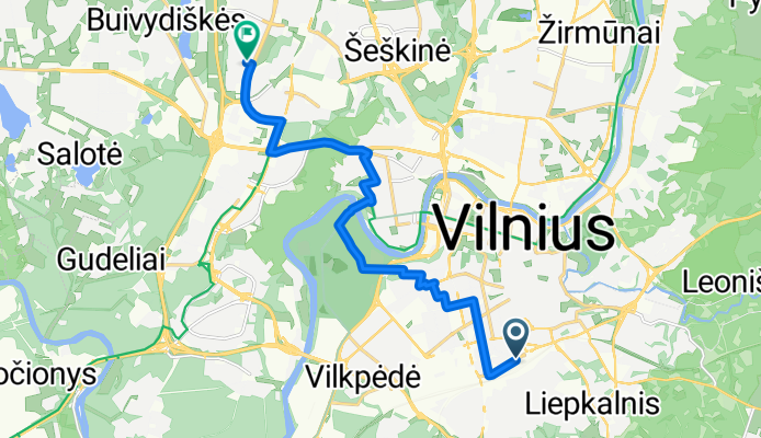 Sodų g., Vilnius to Taikos g., Vilnius
