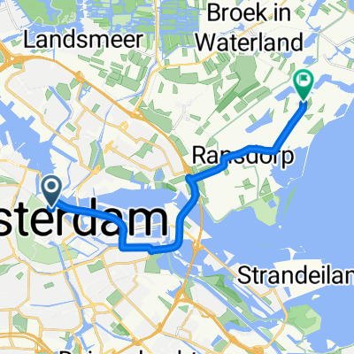 Route in Amsterdam