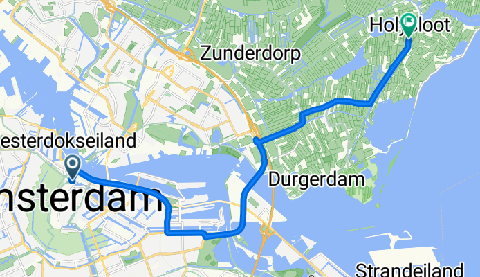 Route in Amsterdam