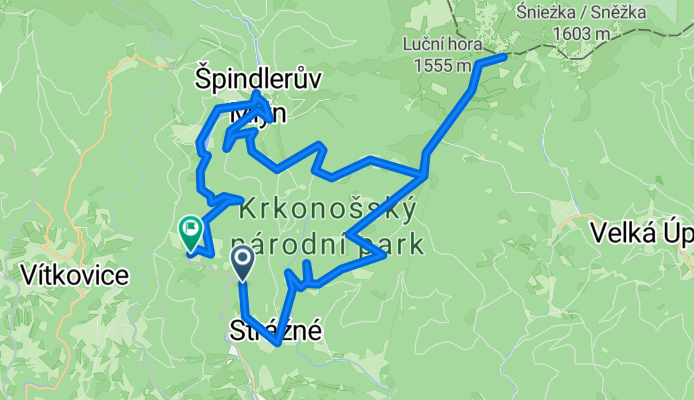 Strážné, Strážné až Přední Labská, Špindlerův Mlýn