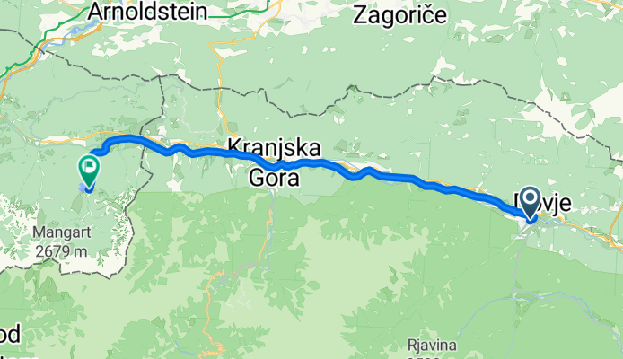 Triglavska cesta to LAGO SUPERIORE DI FUSINE via dei Laghi