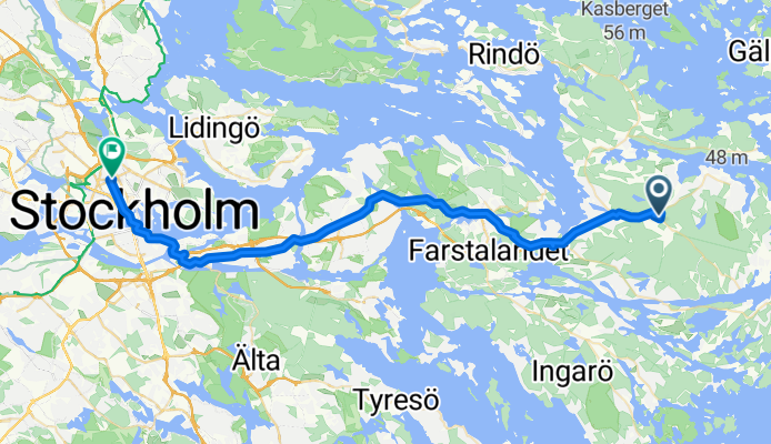Fagerdalavägen, Värmdö to Odengatan, Stockholm