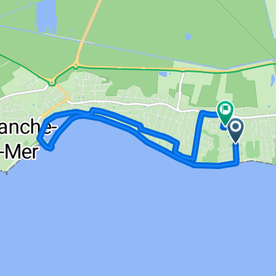La Tranche-sur-Mer 8 km Joggen, Hälfte Strand