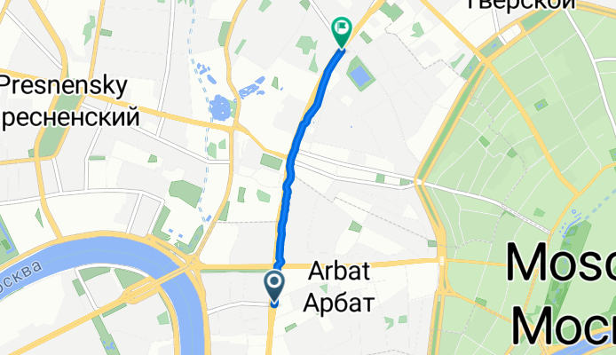 Смоленская площадь, Москва до Большая Садовая улица, Москва