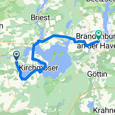Wusterwitz -&gt; Brandenburg an der Havel - 23,6 km, 36 hm