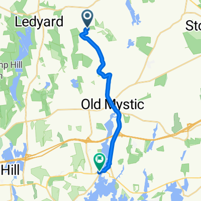 Old Colony Ln, Ledyard to Water St, Mystic