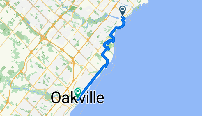 Queen St E, Mississauga to Reynolds St, Oakville