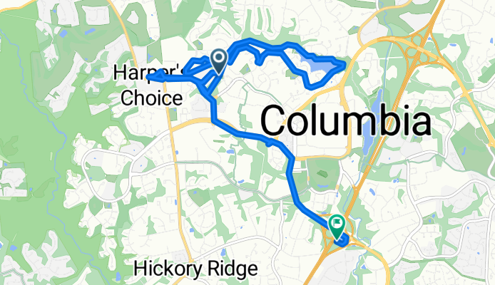 Harpers Farm Road to Broken Land Parkway