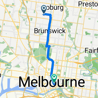 Shaftsbury St, Coburg to Bourke St, Melbourne