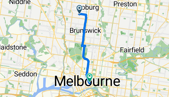 Shaftsbury St, Coburg to Bourke St, Melbourne