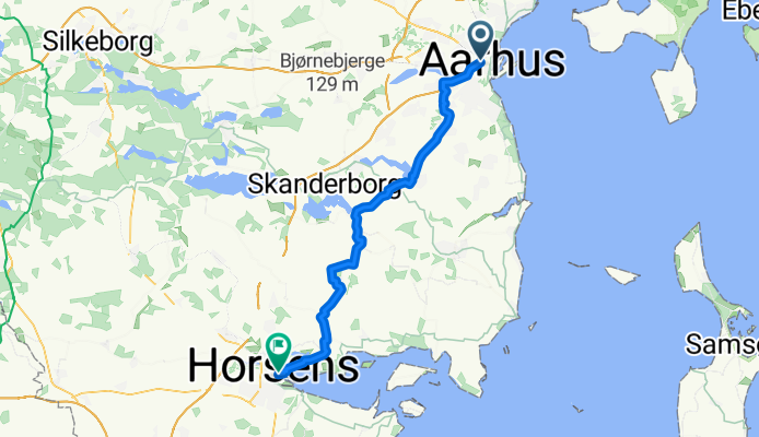 Margrethepladsen, Aarhus C nach Høegh Guldbergs Gade, Horsens