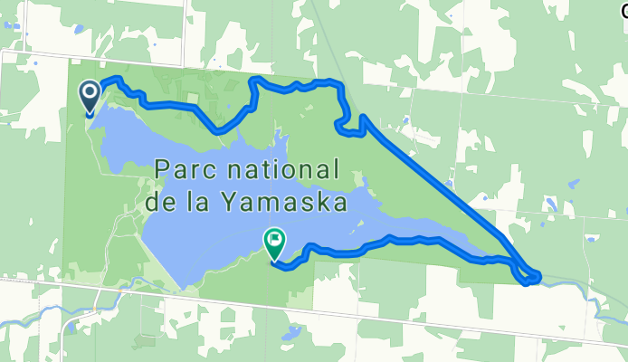 Parc Yamaska to Route Sans Nom