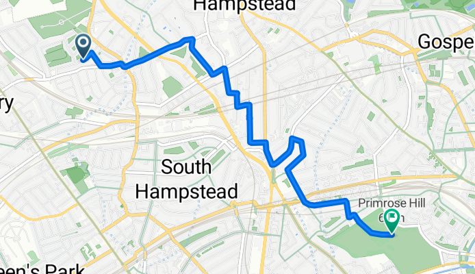 Hillfield Road, Primrose Hill viewpoint, London