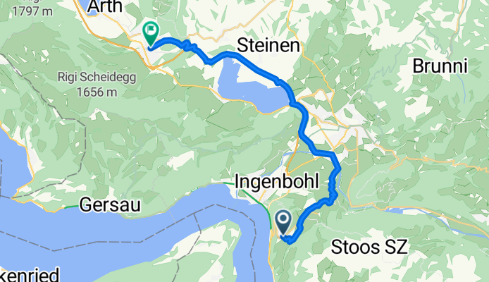 Dorfstrasse, Morschach nach Parkstrasse, Goldau