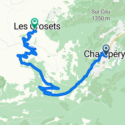 Route de la Fin, ChampƩry to Route des Crosets, Les Crosets